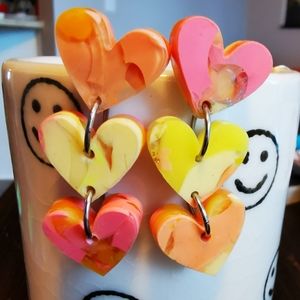 Brand New Eco-Friendly Heart Dangle Earrings